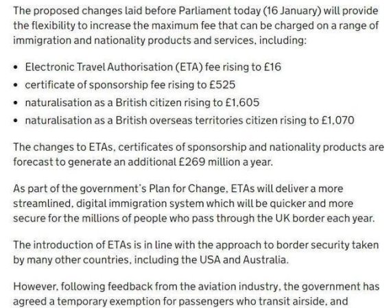 英国内政部计划提高移民费用，助力移民系统数字化改革